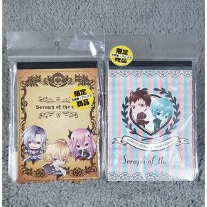Seraph Of The End Notepad 5.75"x3.75" Kureto & Shinya Japanese Manga 2pc Lot
